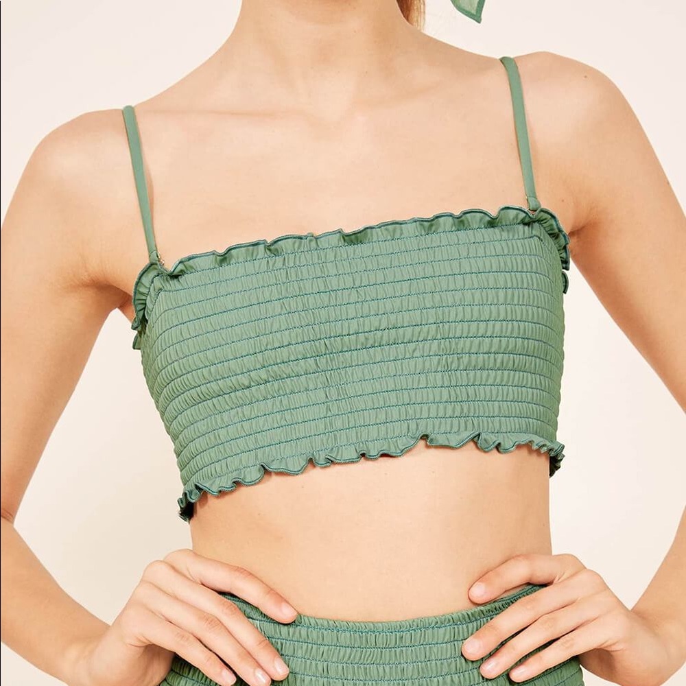 Reformation Turquoise Bikini Top